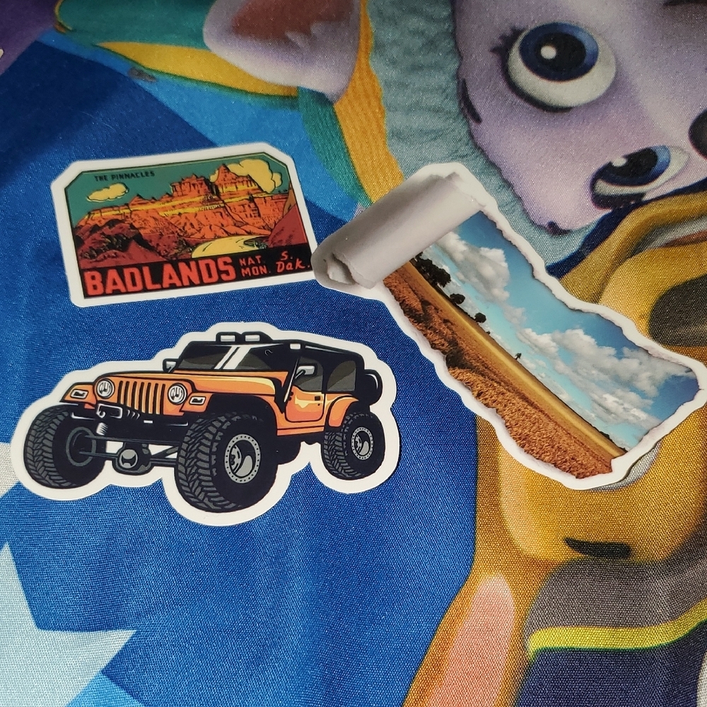 🌈FREE W/BUNDLE🌈 Set Of 3 Badlands Off-Road Vehicle View Stickers